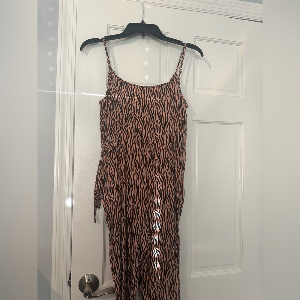 Zebra Print Jumpsuit